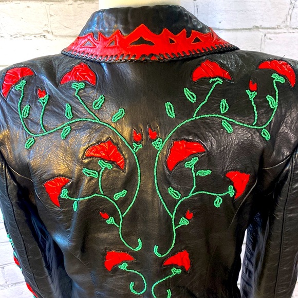 Renegade Ren Ellis Vintage Black Leather Jacket SZ 8 - Picture 7 of 11